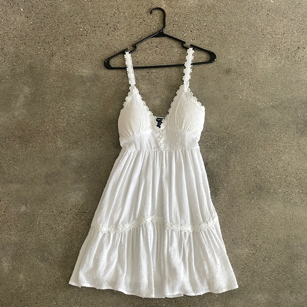 White gorgeous summer boho dress